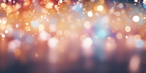 Bokeh Abstract Background with Glitter Lights. Blurred Soft vintage colored