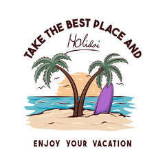 Fototapeta premium Nice vibes summer beach view