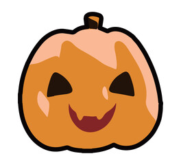 ジャックオランタンのハロウィン向けのイラスト素材