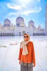 Abu Dhabi Scheich-Zayid-Moschee Portrait of a woman