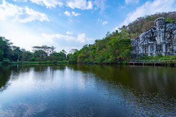 The lake in the khao kheow open zoo
