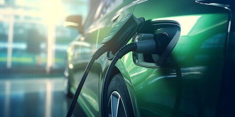 Partial diagram of charging new energy vehicles, not showing the whole vehicle