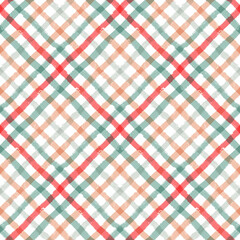 Gingham seamless pattern. Watercolor pastel lines texture for shirts, plaid, tablecloths, clothes, bedding, blankets, makeup wrapping paper. vector checkered summer girly print