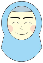Woman Face Emoticon Vector Element