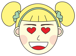 Woman Face Emoticon Vector Element