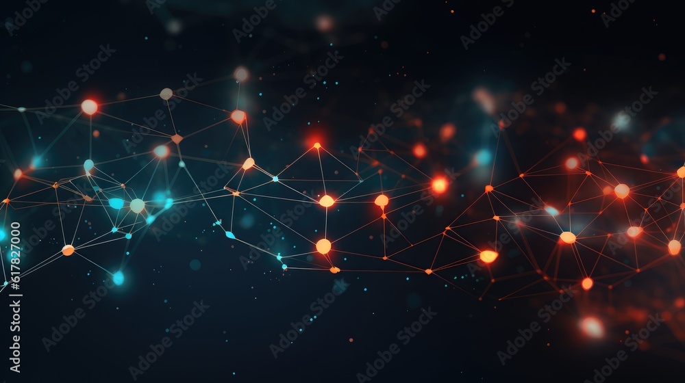 Aufkleber abstract network pattern background