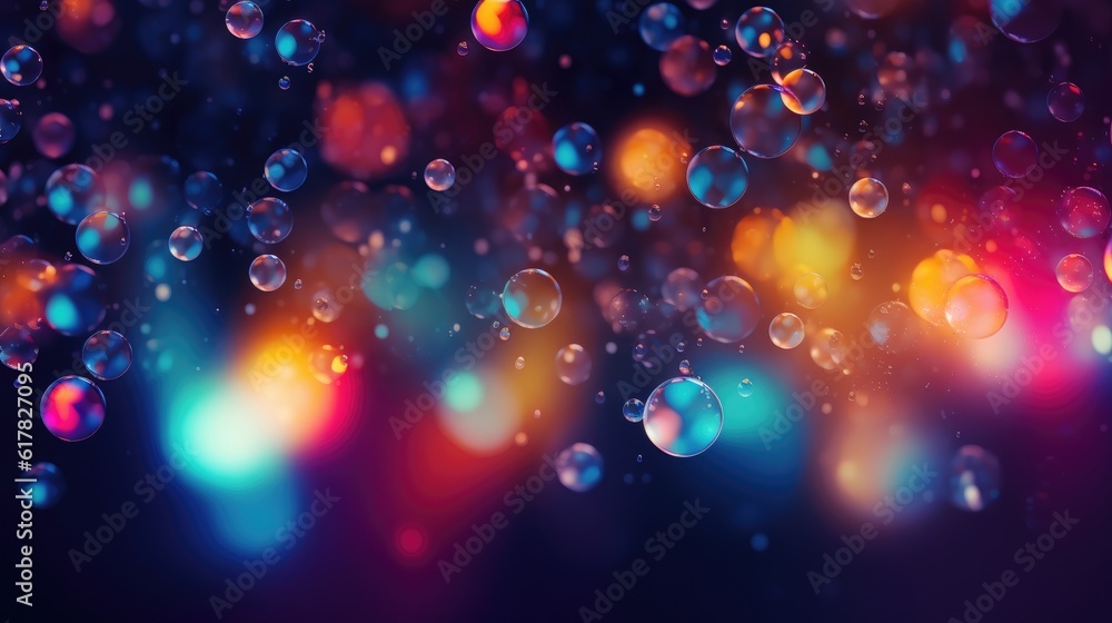Poster abstract background with bokeh