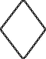 Rhombus shape Chain round frame Chain let design texture decorative vintage frames silhouette black ornamental label frames banners vector retro badges elements symbols ornate ribbon borders 
