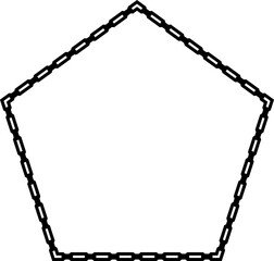 Pentagon shape Chain round frame Chain let design texture decorative vintage frames silhouette black ornamental label frames banners vector retro badges elements symbols ornate ribbon borders 