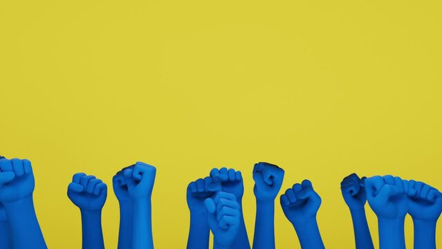 Looped Ukrainian animation video. Ideal for news, political videos about the war in Ukraine, global support, volunteers, struggle for freedom and democracy.