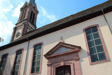 protestant church in ribeauvillé in alsace (france)
