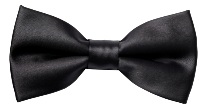 Black bow tie isolated.