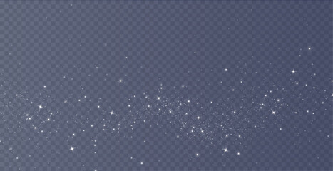 Bokeh light lights effect background. White png dust light. Christmas background of shining dust Christmas glowing light bokeh confetti and spark overlay texture for your design.	