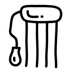 paint brush of construction tool hand drawn vector illustration