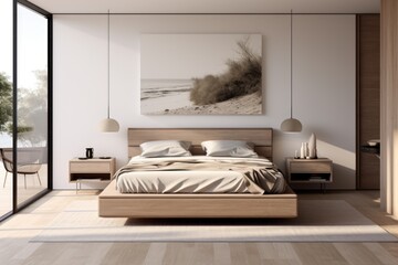 stylisch modern bedroom design concept created using generative Ai tools