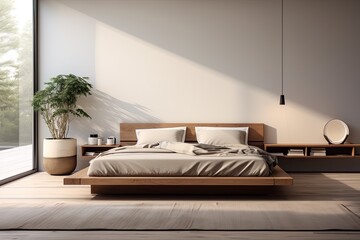 stylisch modern bedroom design concept created using generative Ai tools