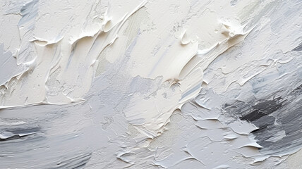 Obraz premium Abstract gray and white texture background of oil painting. Generative AI
