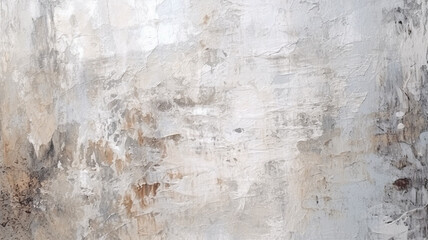 Obraz na płótnie Canvas Abstract gray and white texture background of oil painting. Generative AI