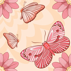 Vector Flower Pattern Wallpaper isolated illustration