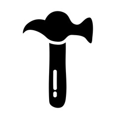 hammer of construction tool hand drawn vector illustration