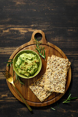 Avocado guacamole in a bowl