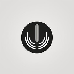 Minimalistic black and white logo template created using generative Ai tools