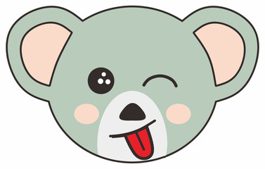 Face Animal Emoticon Vector Element
