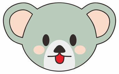 Face Animal Emoticon Vector Element