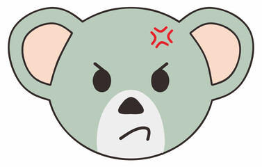 Face Animal Emoticon Vector Element