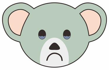 Face Animal Emoticon Vector Element