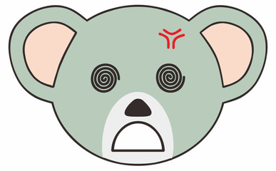 Face Animal Emoticon Vector Element