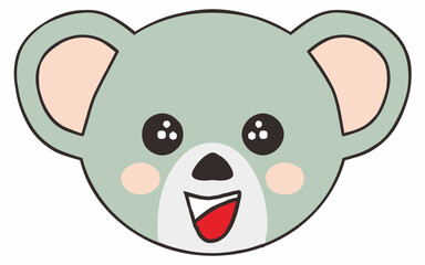 Face Animal Emoticon Vector Element