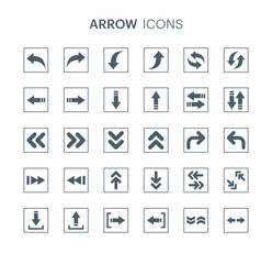 Set arrows icon. 6 Style different Arrows icon in Vector Format.Modern simple arrows. Vector illustration