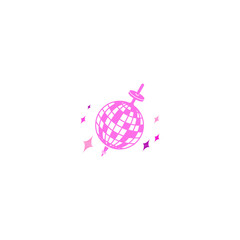 disco ball logo and icon