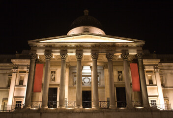 London - Royal Exchange at night .
building designed by Sir William Tite in the 1840s