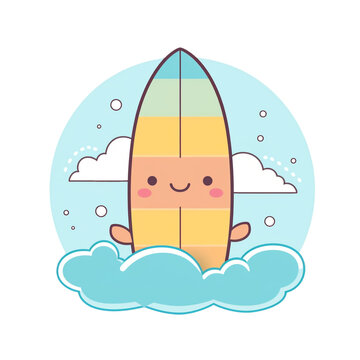 Cute Surfing Clip Art, Surfer Clipart, Childs Room, Birthday Party, Stickers, Baby Shower, Beach Life, Active