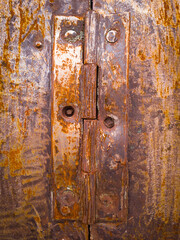 Vintage door hinges, rust, mobile photo,