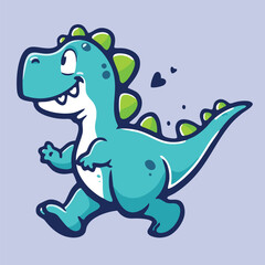 Obraz premium Playful dinosaur design for your design project