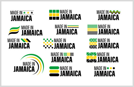 Made in Jamaica graphic and label set.