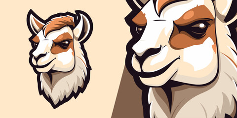 Dynamic Llama Logo Mascot: Vector Illustration for Sport and E-Sport Teams © Giu Studios