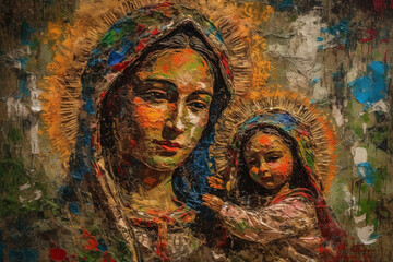 Virgen del Carmen, Blessed Virgin Mary, Our Lady Nossa Senhora do Carmo, mother of God in the Catholic religion, Madonna, religion faith Christianity Jesus Christ, saints holy.