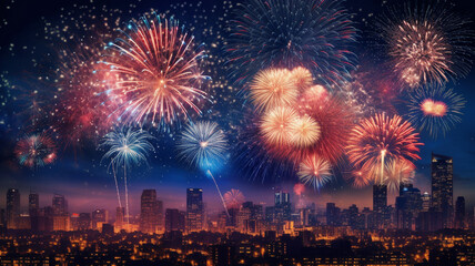 Obraz premium 4th of July fireworks. Generative AI