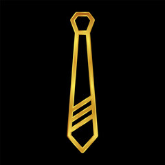 tie icon in gold colored