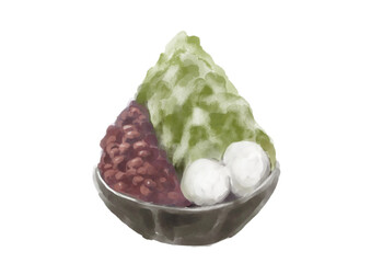 水彩のかき氷02_1