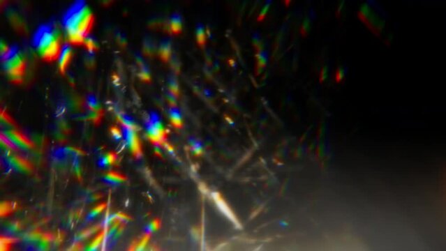 Real glass Rainbow light leaks spinning