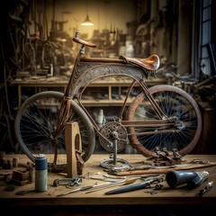 bicycle fabrication wallpaper illustration abstract 