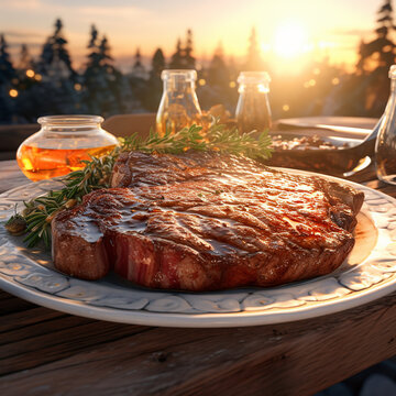 Steak, Grillen Grillteller, Barbecue