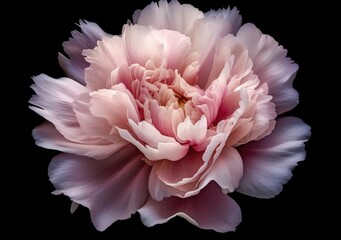 Pink Perfection: A Stunning Display of Delicate Peony Blooms. Digital Illustration. Generative ai.