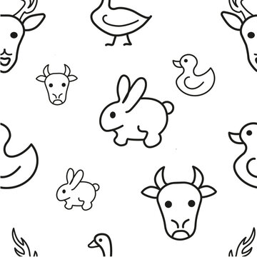 modern pattern of meat 
On a white background