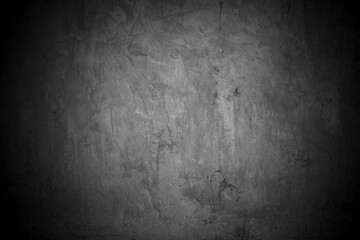 Old wall texture cement dark black gray background abstract grey color design are light with white gradient background.